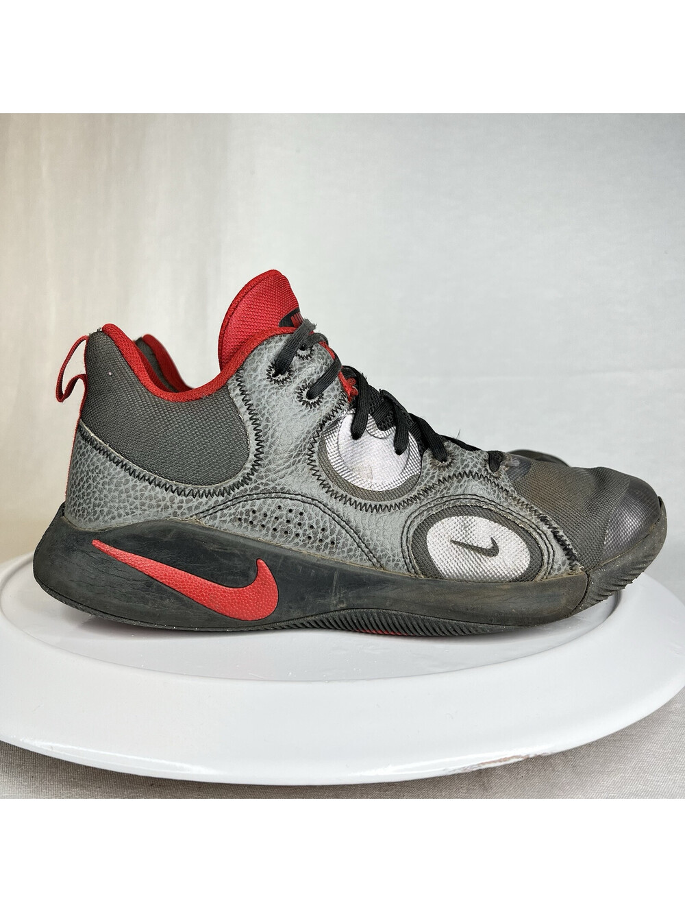 Nike Mens Fly By Mid 2 CU3503-005 Gray Basketball Shoes Sneakers Size 9.5